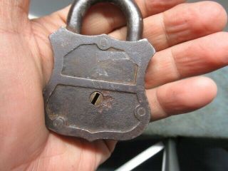 Very RARE NORVELL SHAPLEIGH REDSTRONG padlock lock w/key.  n.  r 3