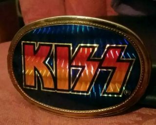 1977 Pacifica kiss prism belt buckle with rare Pegasus stamp 3
