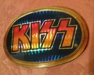 1977 Pacifica kiss prism belt buckle with rare Pegasus stamp 4