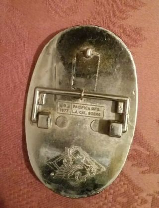 1977 Pacifica kiss prism belt buckle with rare Pegasus stamp 5