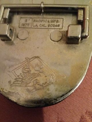 1977 Pacifica kiss prism belt buckle with rare Pegasus stamp 8