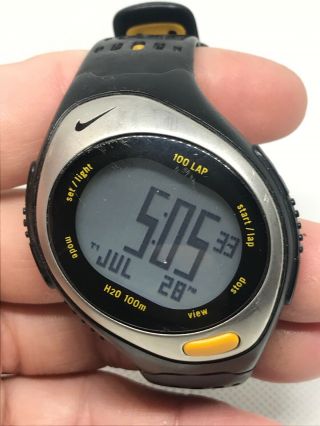 Rare: Nike Triax Speed 100 Men’s Watch Wr0127 - 002 Battery Running