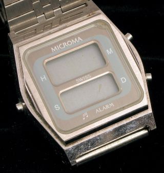 Rare Vintage Microma Lcd Musical Alarm Wristwatch Pamphlet Very