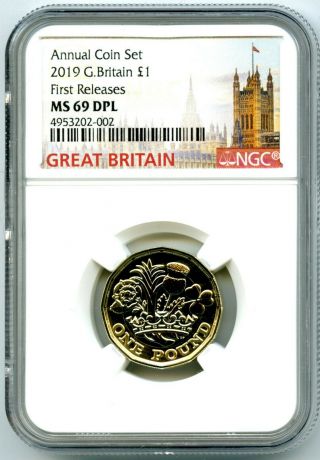 2019 Great Britain £1 12 Sided Pound Ngc Ms69 Dpl Fr Top Grade Very Rare