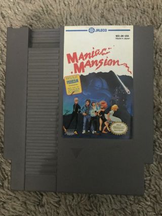 Maniac Mansion - - Rare Nes Nintendo Authentic Game