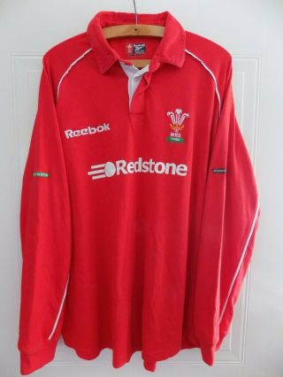 Rare Retro Reebok 2000 2002 Mens Wales Cymru Rugby Union Retro Jersey Shirt Polo