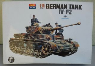 Rare Motorized Imai 1/15 Scale German Tank Iv - F2 Plastic Model Kit No.  4101