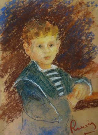 Rare & Unique Pastel,  Painting,  Signed Pierre Auguste Renoir,  W,  Docs.