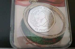 2019 Sherlock Holmes 50p Capsule Signed Limited Edition Rare Boxed