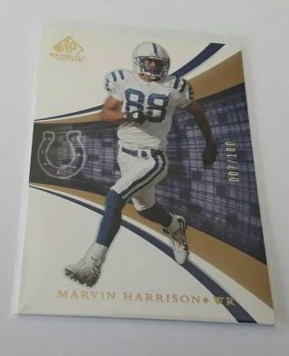 2004 Sp Game Edition Marvin Harrison Gold Parallel Insert S /100 Rare Sp