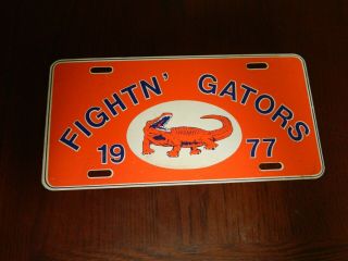 Rare Vintage University Of Florida Gators Metal Sign License Plate 1977 Wow