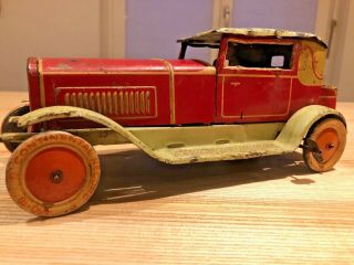 Germany Distler Tin Wind Up Toy Car Prewar 1925 10 " Big Very Rare