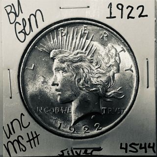 1922 P Bu Gem Peace Silver Dollar Unc Ms,  U.  S.  Rare Coin 4544