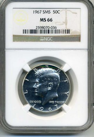 1967 Silver Kennedy Ngc Sms 66 Rare