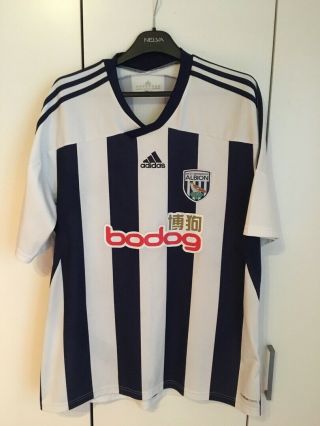 Rare West Bromwich Albion Fc Home Adidas Soccer Football Jersey Shirt Size Xl
