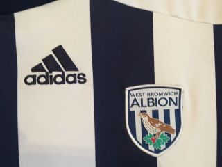 RARE West Bromwich ALBION FC HOME adidas Soccer Football Jersey Shirt size XL 2