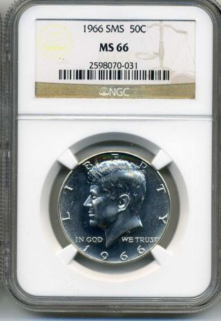 1966 Silver Kennedy Ngc Sms 66 Rare