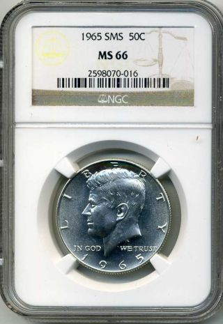 1965 Silver Kennedy Ngc Sms 66 Rare