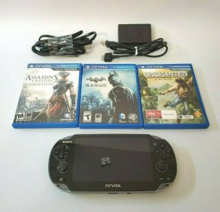 Sony Ps Vita Console Pch - 1000 Oled Bundle W 3 Game (software V 3.  60 Rare)