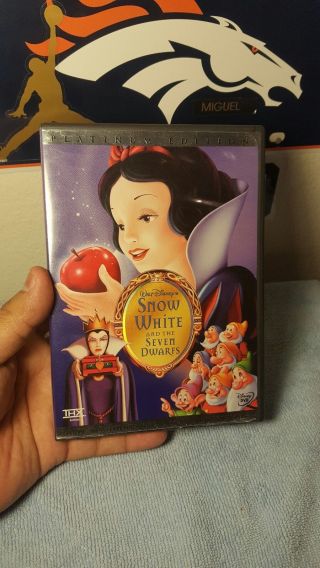 Oops Rare Snow White And The Seven Dwarfs 2 Disc Dvd Platinum Edition W/booklet