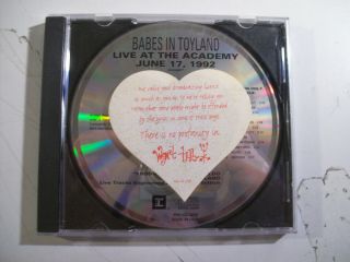 1992 Babes In Toyland Live At The Academy June 17th,  1992 Promo - Only Cd Rare