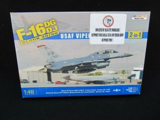 Kinetic - Us Air Force F - 16 Dg/dj Viper Fighter Rare 1/48