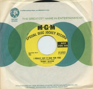 Hear - Rare Soul 45 - Bobby Bloom - I Really Got It Bad For You - M - G - M - 14343 - M -