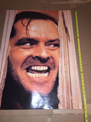 Rare Vintage Movie Poster The Shining Jack Nicholson 1999 Printed In England