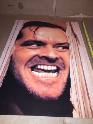 Rare vintage movie poster the shining jack Nicholson 1999 Printed In England 4