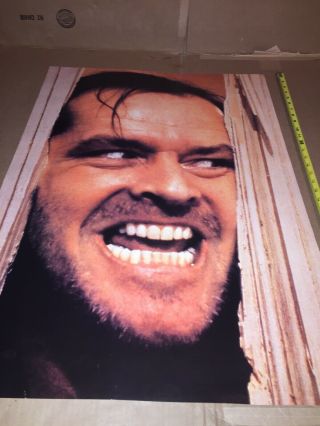 Rare vintage movie poster the shining jack Nicholson 1999 Printed In England 5