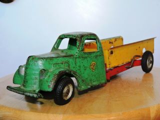 Vintage Arcade Cast Iron Toy Dump Truck Rare 3 Casting Pressed Steel Bed 11 "