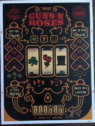 Guns N Roses Rare Signed Poster Signed By Duff With Proof Look Rare