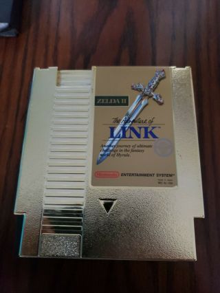 Legend Of Zelda Ii The Adventure Of Link Gold Nintendo Nes Game Authentic Rare