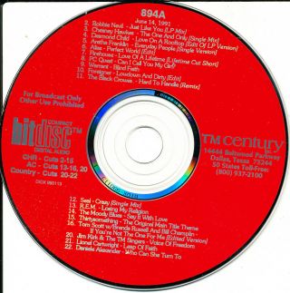 Hitdisc 894a Various Rare Radio Only Cd Black Crowes Aretha Franklin Seal Rem