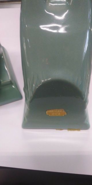 Rare Turquoise Abingdon Pottery Art Deco 1948 Scottie Dog Bookends 5
