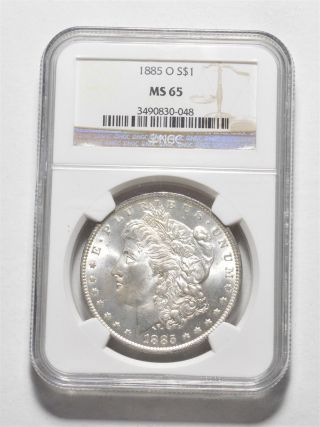 Ms65 1885 - O Morgan Silver Dollar Ngc Graded - Rare In Choice Unc 232
