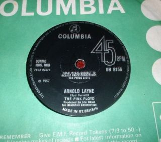 Pink Floyd Arnold Layne 7 " 1967 Columbia 1st Press Rare