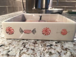 VERY RARE Rae Dunn Peppermint Candy Christmas Holiday Napkin Holder & Weight 3