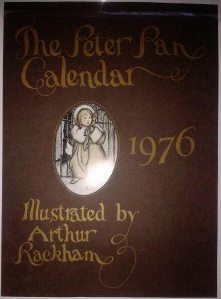 Arthur Rackham The Peter Pan Calendar 1976 Illustrated English Like Rare