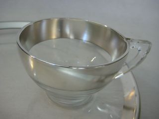 Dorothy C.  Thorpe Crystal & Silver Snack Plate & Cup Set Set (Rare) 2