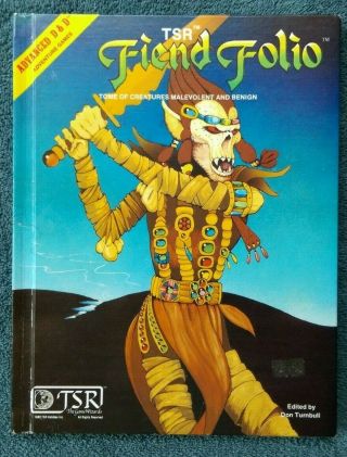 Advanced Dungeons & Dragons Fiend Folio By Don Turnbull Hardcover Rare Tsr 1981