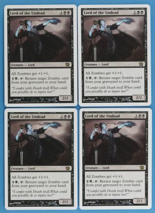 Lord Of The Undead [4x X4] 8th Edition Nm - M Black Rare Cards (34392) Abugames