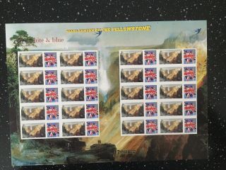 Rare Sheet.  The Grand Canyon Of Yellowstone.  Only 20 Numbered Sheets.  Rare