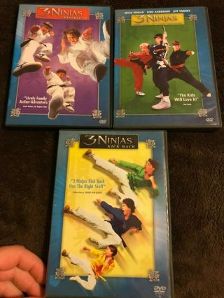 3 Ninjas Trilogy (1994 - 98) 3dvd Oop Rare (tri - Star,  2005) Kick Back Knuckle Up