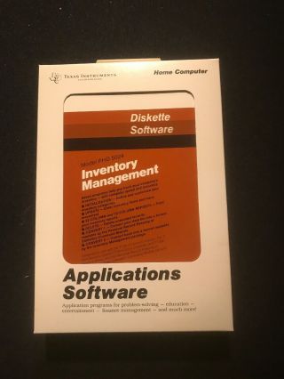 Nos Ti99 - 4a Home Computer Inventory Management Diskette Rare Phd 5024