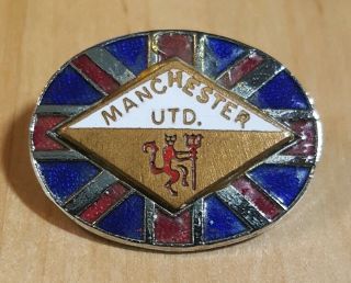 Vintage Manchester United Football Club Maker By Aew Rare Badge