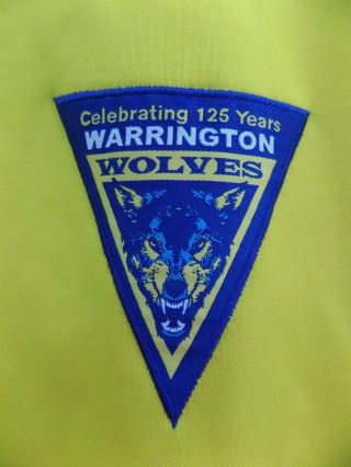 RARE 125 Years European Warrington Wolves Rugby League Shirt Top 3