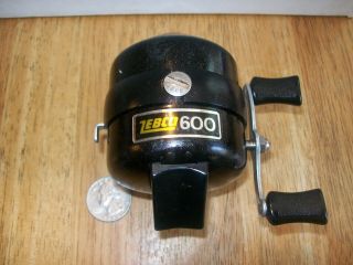 Vintage Zebco Rare Sliver Metal Flake Model 600 Spincasting Fishing Reel Vgc D