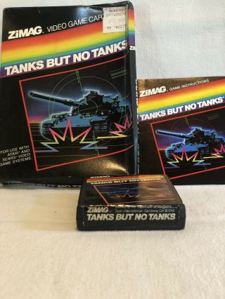 Tanks But No Tanks (atari 2600,  1982) By Zimag Complete Rare