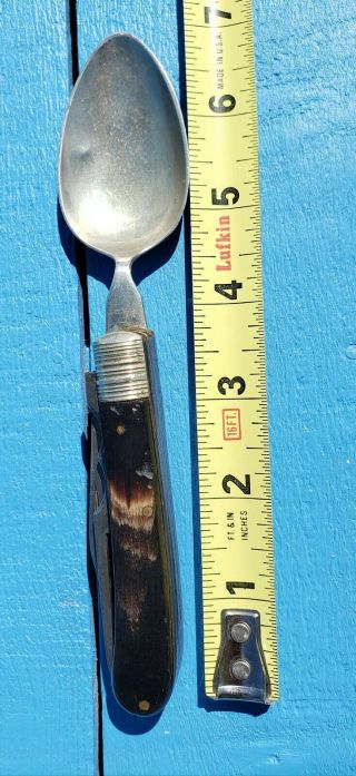 RARE Vintage A W Wadsworth And Son Hobo Slide Apart 4 Tool Camp Knife Austria 6